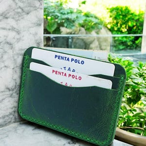 Tarjetero de cuero genuino para hombre, billetera para papá, tarjetero de regalo personalizado