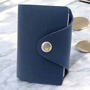 Tarjetero de cuero genuino para hombre, billetera para papá, tarjetero de regalo personalizado