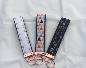 Rose Gold Key Fob wristlet