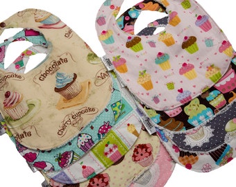Wholesale Boutique Bulk Buy - 20 bibs - Infant and Toddler Bibs - Terry Cloth Backing - Reversible with ADJUSTABLE Snaps