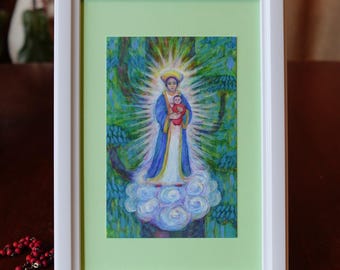 Framed Our Lady of Lavang Framed Holy Card