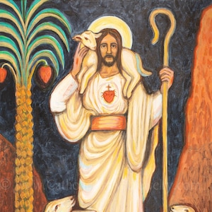 Good Shepherd Print Though I Walk Through the Valley of Darkness