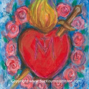 Immaculate Heart of Mary Symbol Art Print