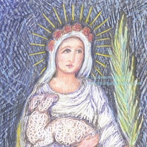 Saint Agnes Catholic Art Print