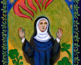 Saint Hildegard von Bingen Catholic Art Print
