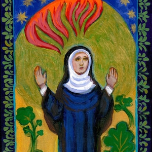 Saint Hildegard von Bingen Catholic Art Print