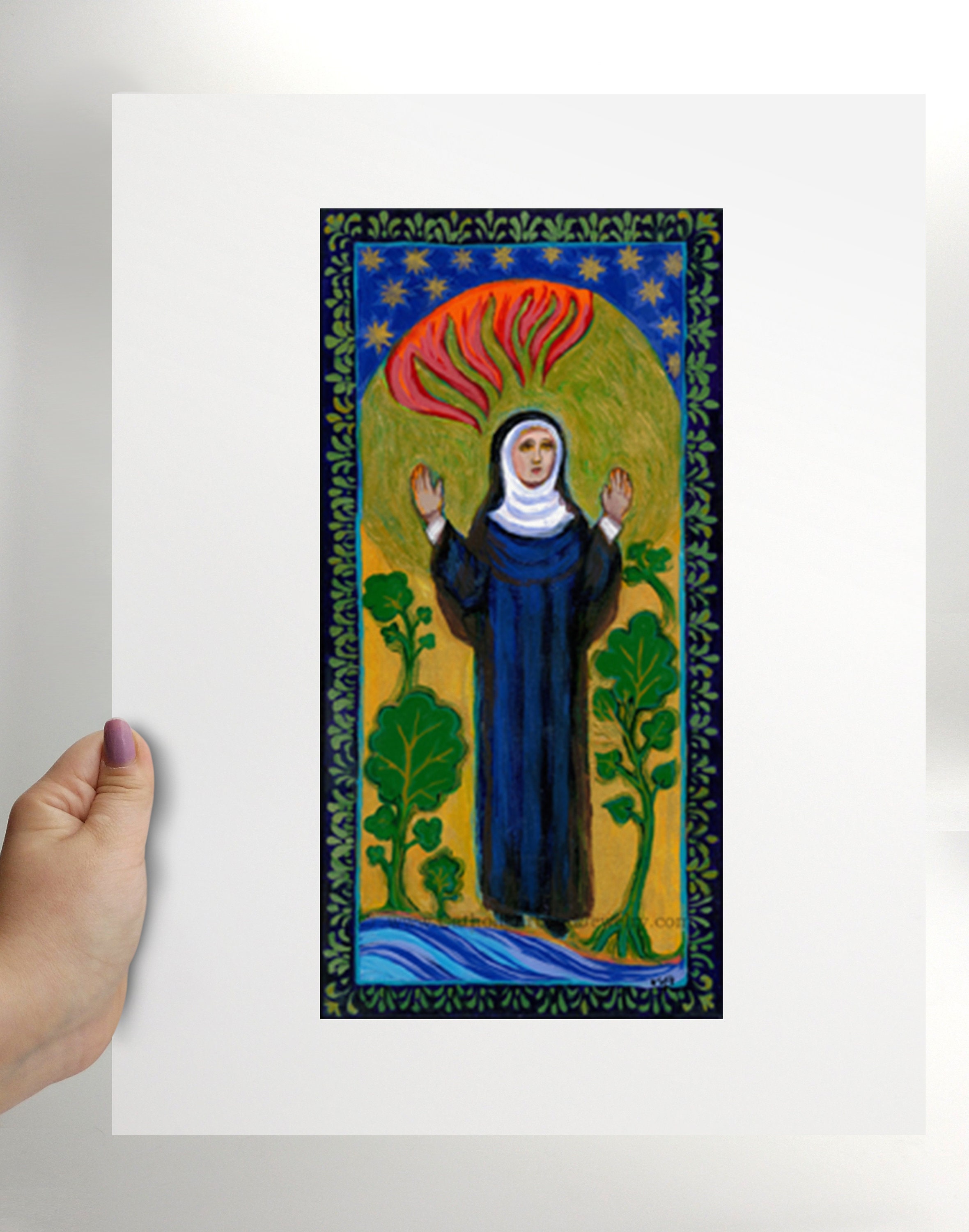 Saint Hildegard Von Bingen Catholic Art Print - Etsy