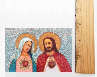 New! Hearts of Jesus and Mary – Consecration to Jesus and Mary – Holy Cards – pack of 10/100/1000