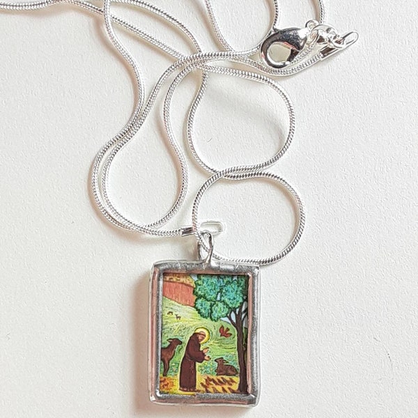 St Francis and Birds Pendant