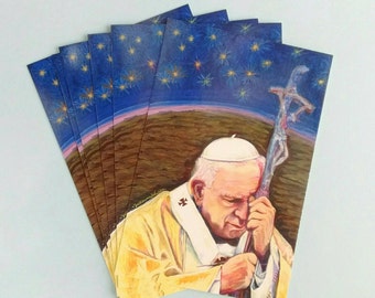 Holy Card ST John Paul II Laminated Prayer Cards 2-sided Holy Cards - Etsy