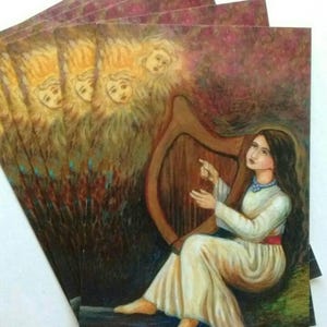 Saint Cecilia Postcards - pack of 3 or 10 or 100