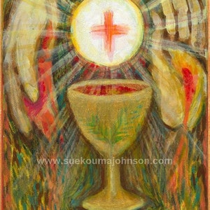 By His Blood (The Eucharist) Catholic Art Print