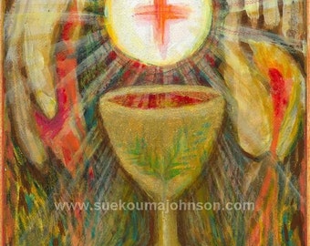 By His Blood (The Eucharist) Catholic Art Print