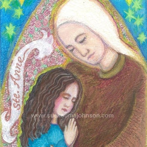 Sainte Anne and Marie Catholic Art Print