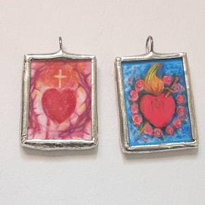 Immaculate Heart of Mary and Sacred Heart of Jesus Medal/Pendant
