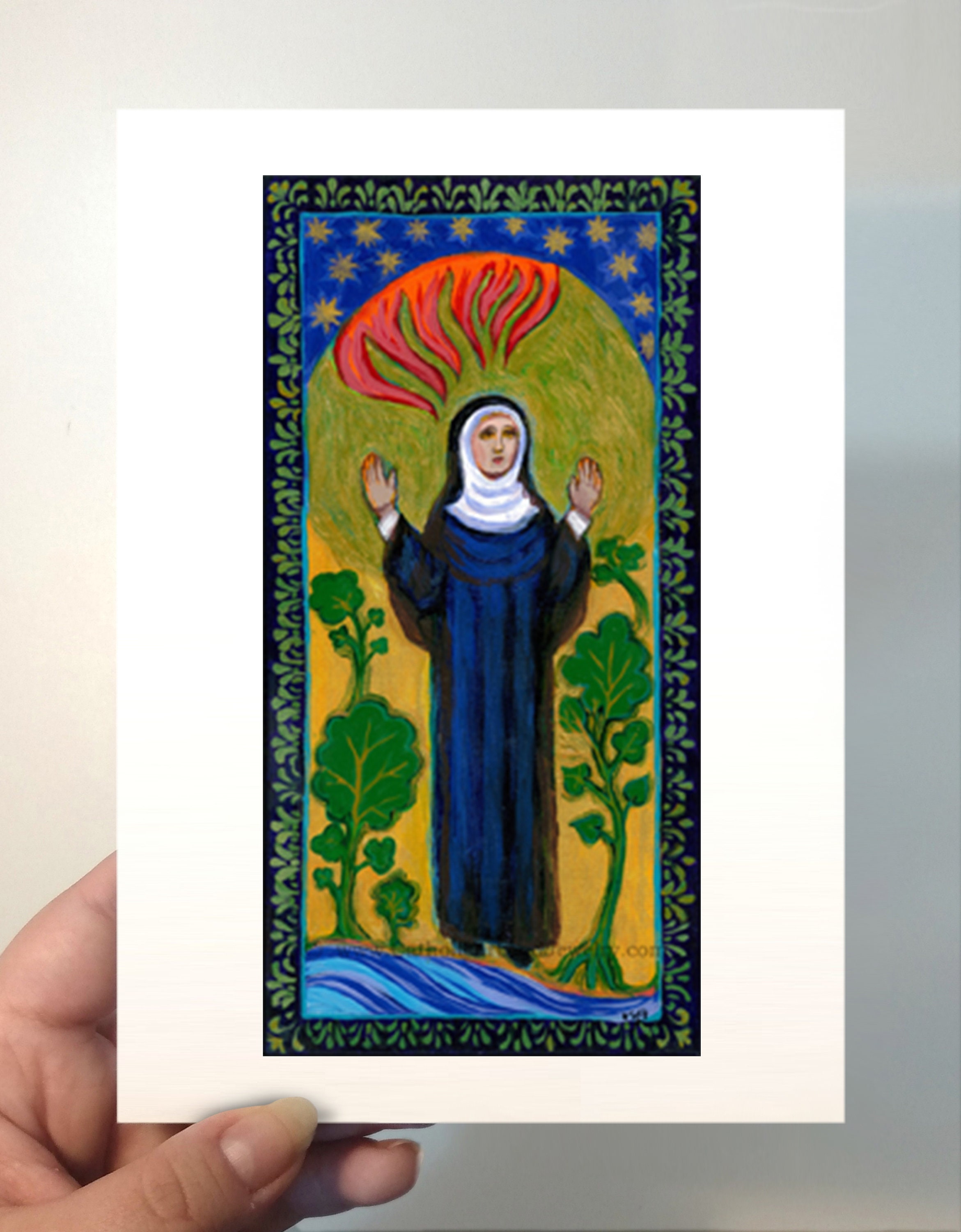 Saint Hildegard Von Bingen Catholic Art Print - Etsy