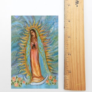 New! Our Lady of Guadalupe Holy Cards – by Sue Kouma Johnson – pack of 10/100/1000