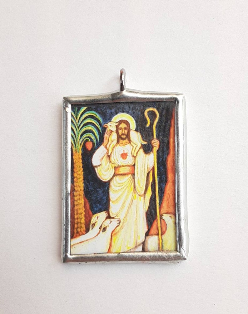 Sacred Heart of Jesus the Good Shepherd Pendant Medal - Etsy