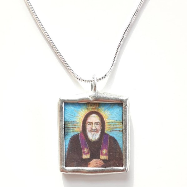 New! Padre Pio/Mother of Divine Grace Holy Medal