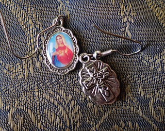 New! Our Lady of the Immaculate Heart Earrings
