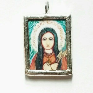 Saint Philomena - Wonderworker - Catholic Necklace Medal