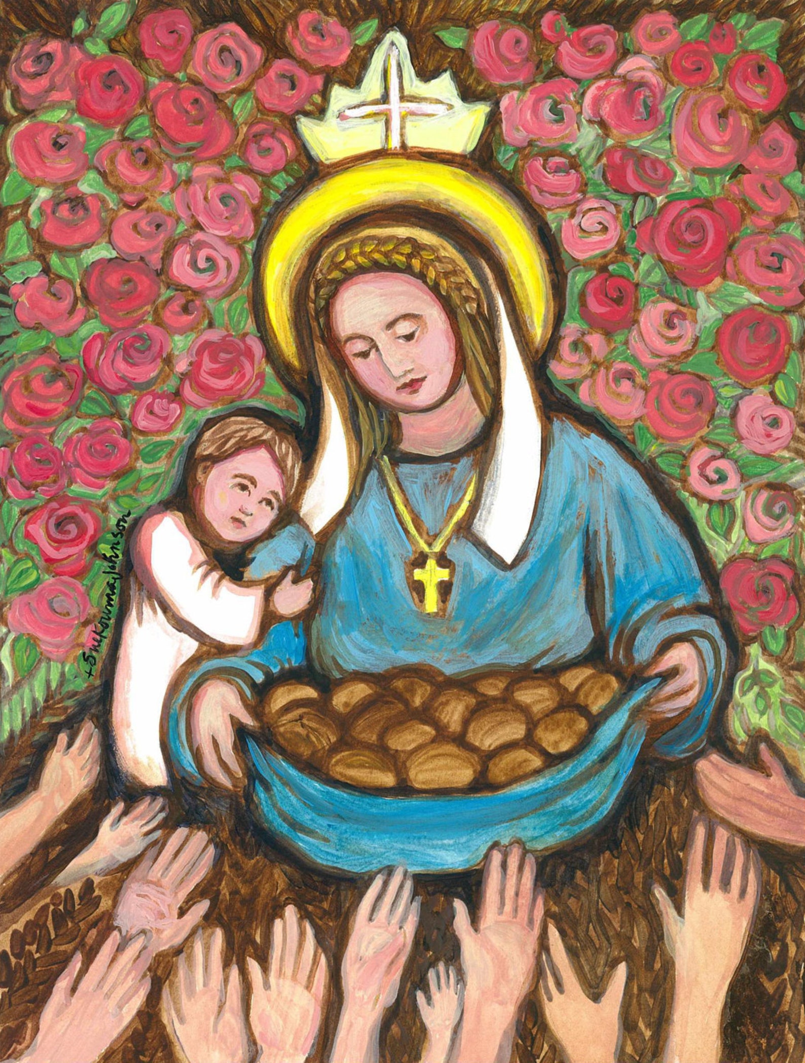 Saint Elizabeth of Hungary Patron Saint of Widows Nurses Etsy