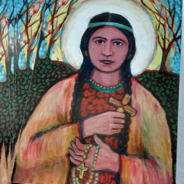 Saint Kateri Tekakwitha 3 or 10 or 100 Postcards