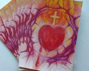 St Joseph of the Sacred Heart Postcard – 3 / 10 / 100 – Based on a ...