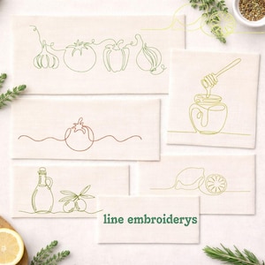 Minimalist Kitchen Stickdateien (Digitaler Download)