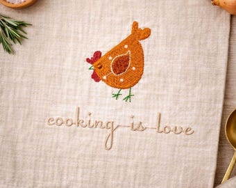 Chicken Embroidery Design | Farmhouse Kitchen Decor (Digital Download)