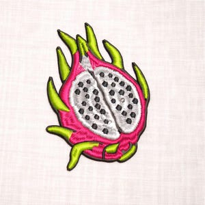 Dragon Fruit Machine Embroidery Design, Tropical Fruit (Digital Pattern)