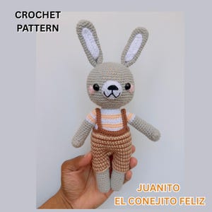 Smiling Bunny Crochet PATTERN, Labubu Inspired, Amigurumi Plushies, Rabbit Plushie Toy Pattern, Cute Monster Lafufu pattern, PDF Download