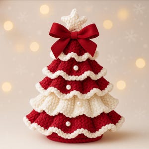 Christmas Tree Crochet Pattern - Layered Holiday Decoration PDF - Amigurumi Xmas Tree Tutorial - Instant Download