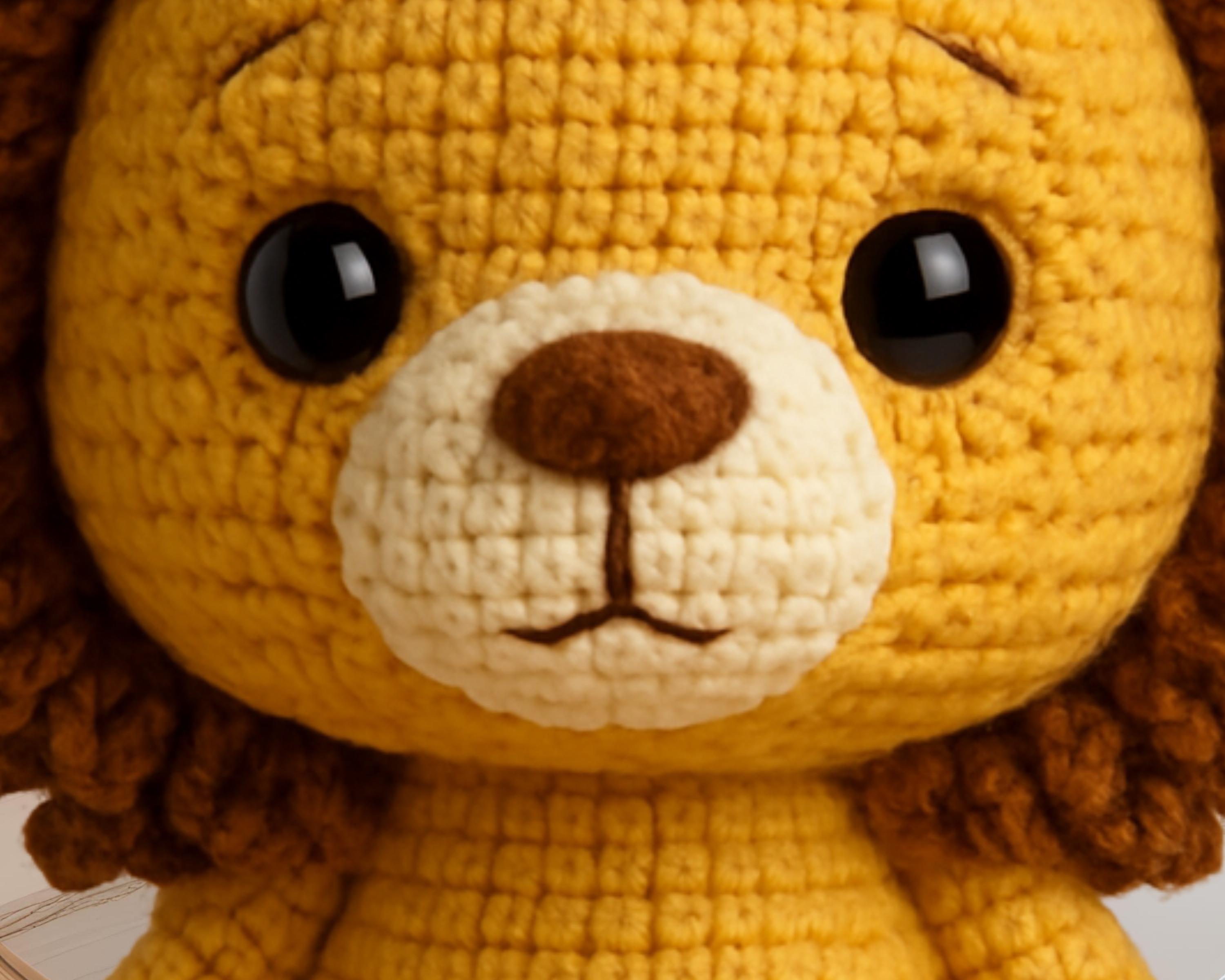 Big Head Lion Amigurumi Crochet Pattern PDF | Large Plushie Toy ...
