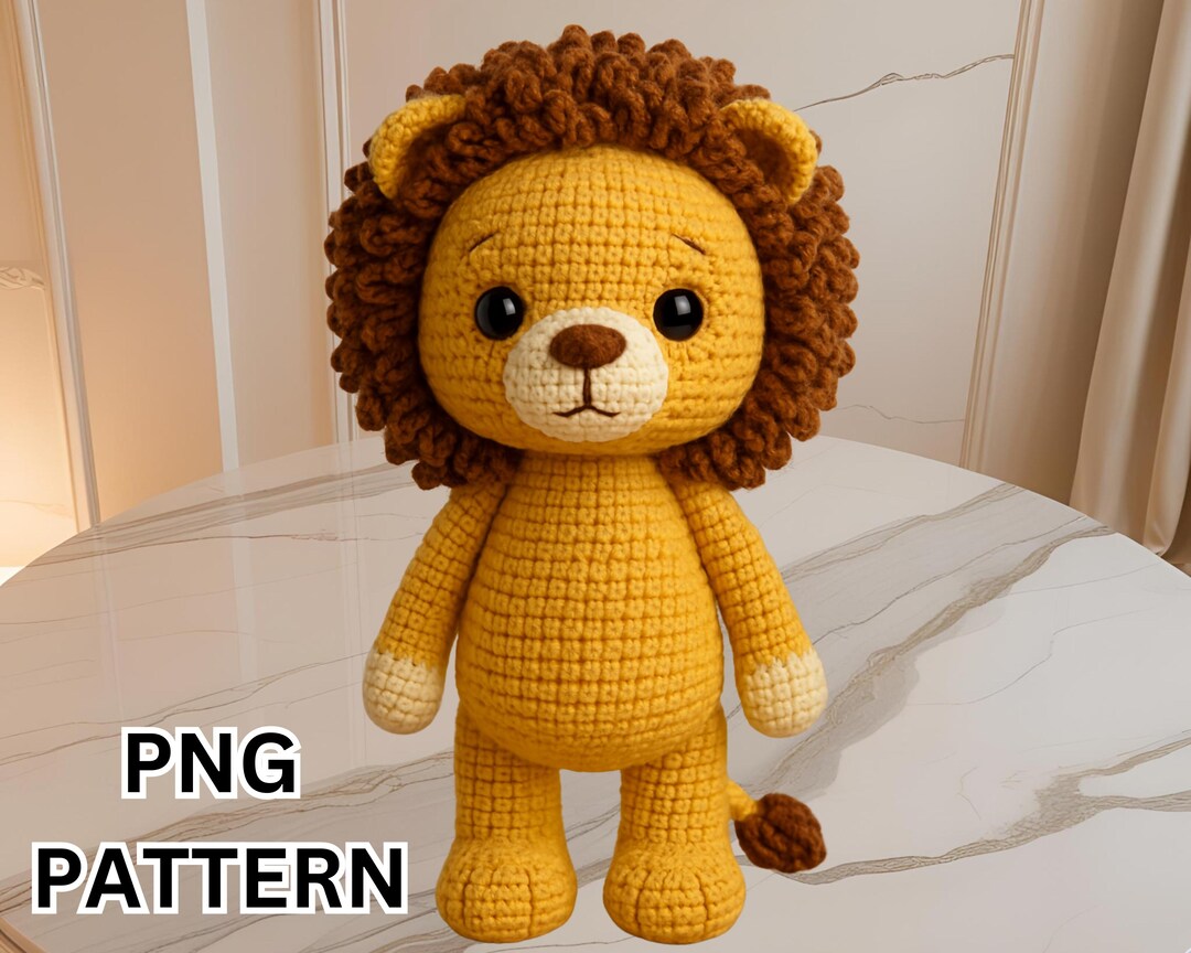 Big Head Lion Amigurumi Crochet Pattern PDF | Large Plushie Toy ...