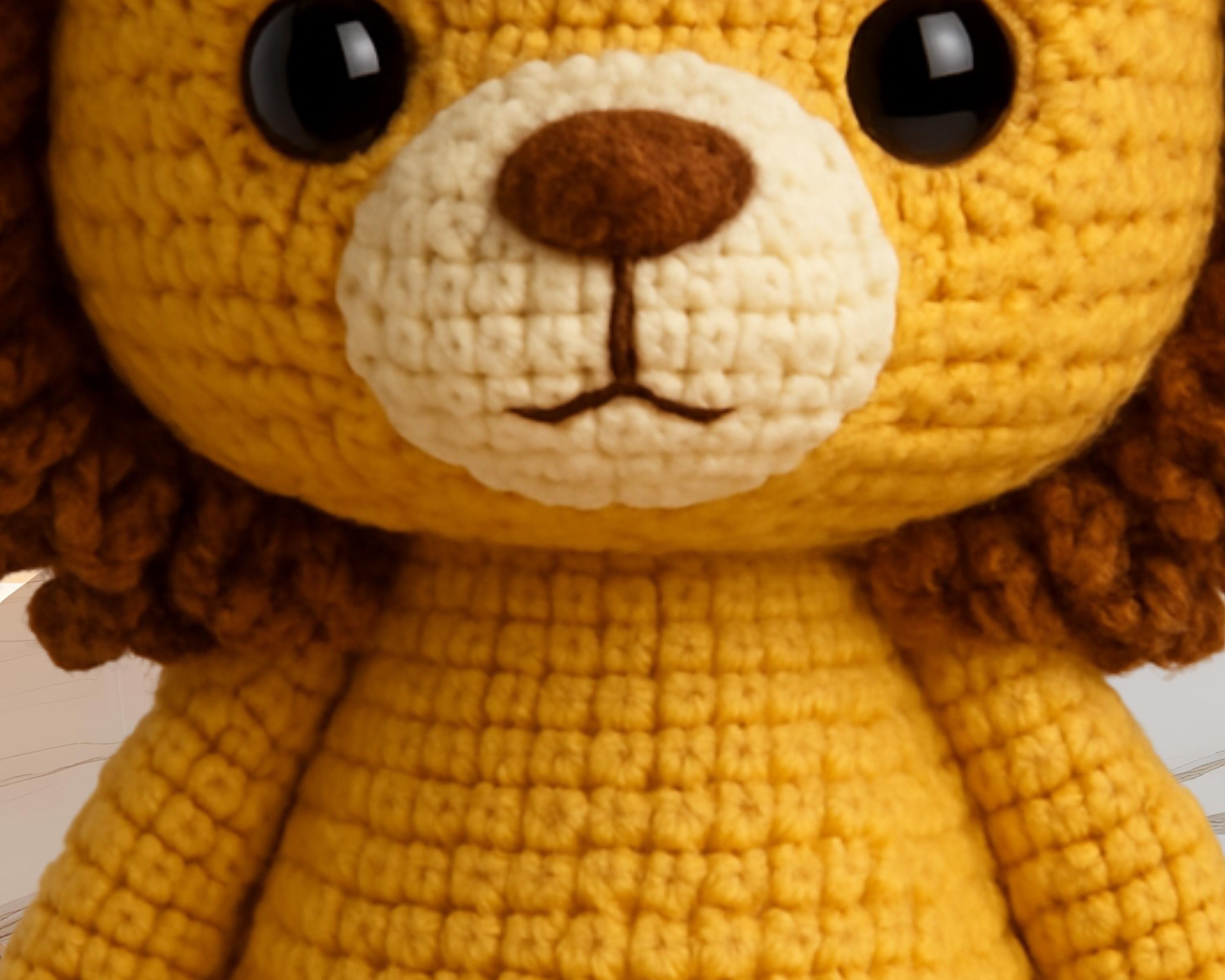 Big Head Lion Amigurumi Crochet Pattern PDF | Large Plushie Toy ...