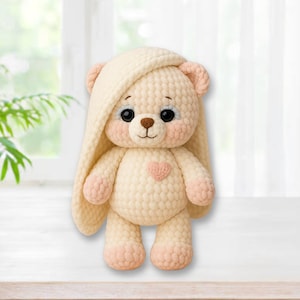 Teddy Bear Crochet Pattern, Bear Crochet Pattern, Amigurumi Teddy Bear Pattern, Bear Crochet Toy, Pattern In English & SPANISH
