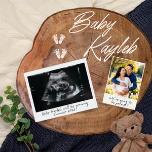 Digital Pregnancy Announcement for Social Media, Editable Letter Board Pregnancy Announcement, Gender Neutral Announcement, Instant Download