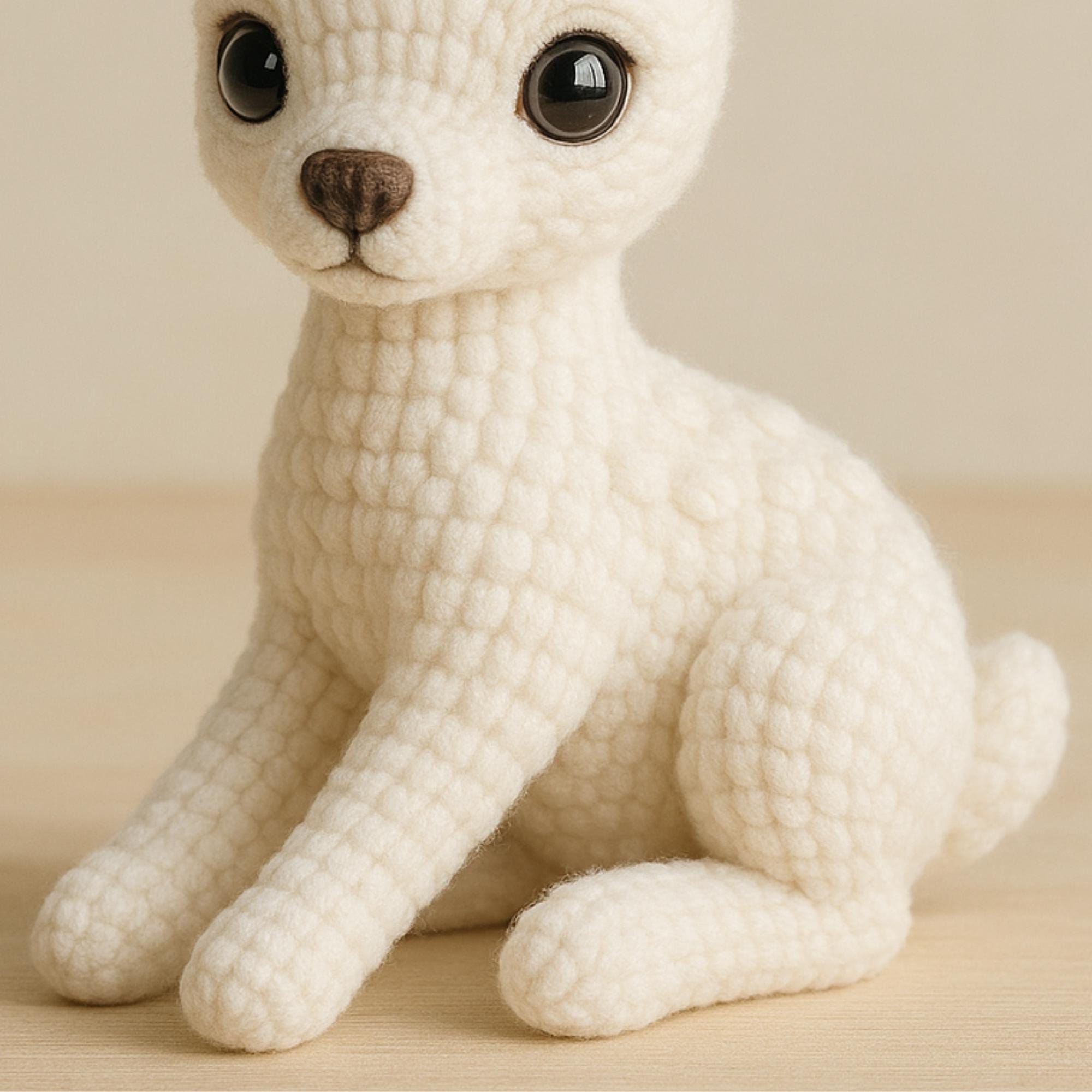 Snowy Fawn Crochet Pattern FULL Intermediate Burgundy Fawn