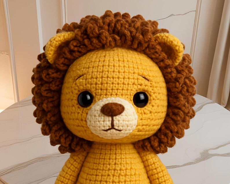Big Head Lion Amigurumi Crochet Pattern PDF | Large Plushie Toy ...