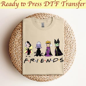 Evil Friends Dtf, Evil Queen Tee, Villains Dtf, Evil Friends Dtf,Ready to press