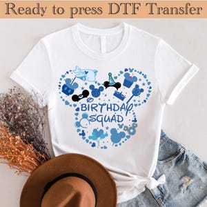 Custom Disney Birthday Dtf, Disney Birthday Girl Dtf, Disney Birthday Group Dtf, Disney Birthday Squad Dtf,Any Age,Ready to press