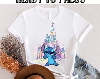 Listo para imprimir, Stitch DTF, Disney Tee, Disney Stitch DTF, Stitch Disneyworld DTF, Disney Vacation dtf, Disney Castle dtf, Magic Kingdom dtf