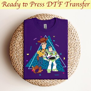 Disney Woody & Buzz Lightjahre Dtf, Toy Story Dtf, Disneyland Family Matching Dtf, Magic Kingdom Dtf, Epcot Freizeitpark Geschenk Dtf,Dtf transfer