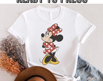 Minnie Mouse DTF, Mickey Mouse-warmteoverdracht, Disneyworld DTF-overdracht, Disneyland Ready to Press, Mickey Mouse DTF-overdrachten, Disney-cadeaus