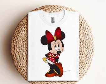 Minnie klassieke dtf, retro minnie dtf, minnie mouse dtf, geruite disney dtf, Disney Girl Trip dtf, vintage Disney, klaar om te drukken