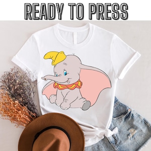Disney Dumbo Cute Dumbo Elephant Dtf, Dumbo Flying Elephant Dtf, Disney Family Matching Dtf, WDW Dtf, Disneyland Trip Outfits,Dtf transfer