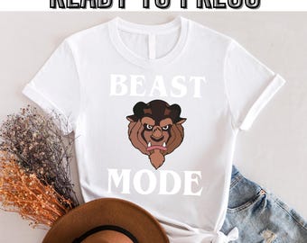 Beast Mode Dtf, Beast Dtf, Beast Disney Dtf, Disney Dtf, Camisetas Disney Mode, A Bela e a Fera Dtf, Camiseta Disney para o Pai, Pronta para prensar