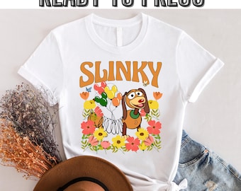 Transferencia DTF de Toy Story Slinky Dog, Disney World Toy Story DTF, Transferencias DTF de Toy Story, Personajes de Toy Story listos para imprimir, Cumpleaños de Slinky Dog