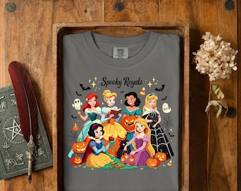 Disney Princess Halloween DTF, Halloween Princess Pumpkin Shirt, Trick Or Treat DTF, Spooky Season Shirt, Disney Girls Halloween Trip Shirt